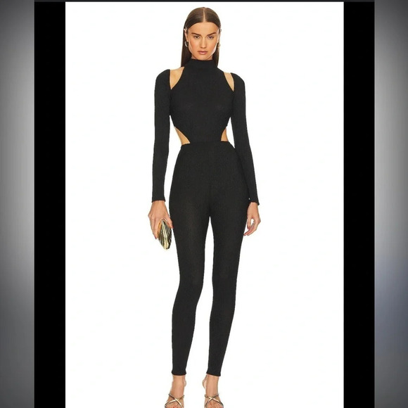 Revolve Michael Costello ribbed cutout jumpsuit - Picture 1 of 10